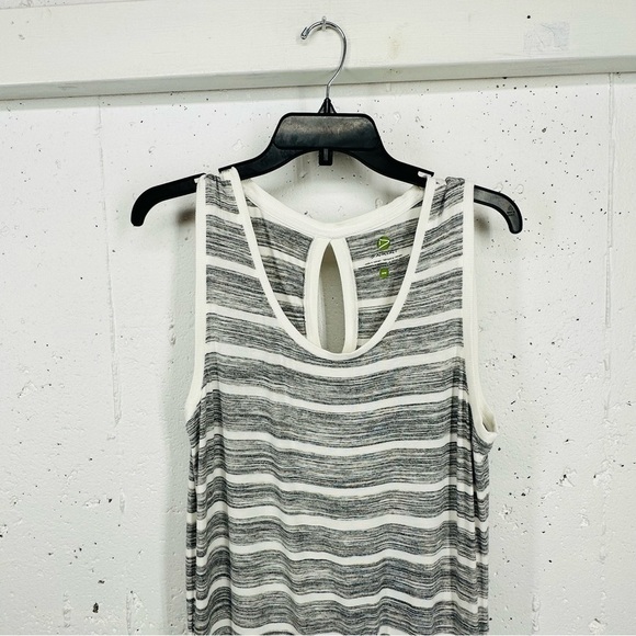 Dakini size Medium White & Gray Drawstring Waist Sleeveless Dress - Picture 7 of 14